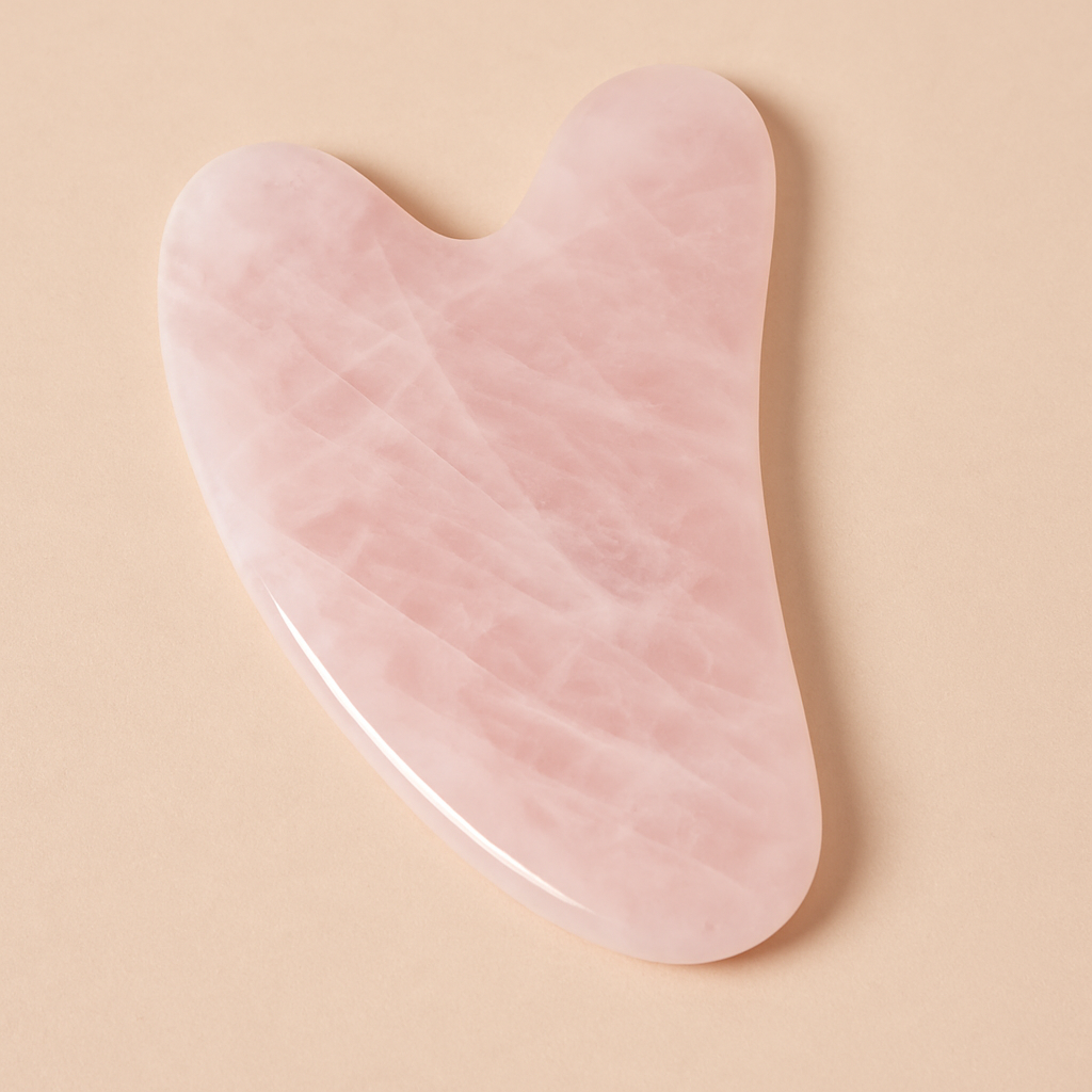 Gua Sha en quartz rose