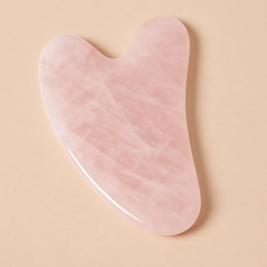 Gua Sha en quartz rose