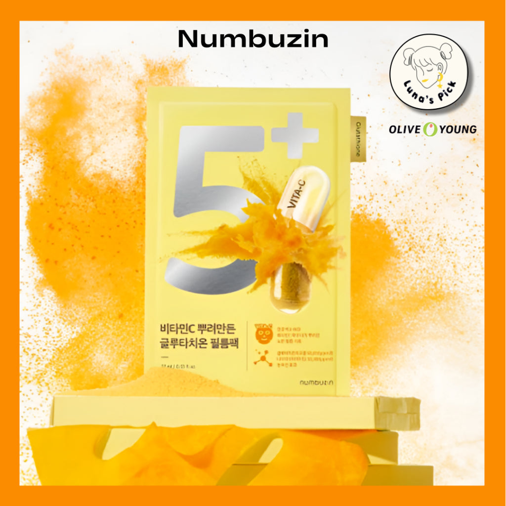 Numbuzin - Masque concentré en vitamines et glutathion n°5+ - 5 pièces